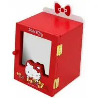 在飛比找蝦皮購物優惠-正版授權 木製 Hello Kitty 造型斜鏡置物盒 收納