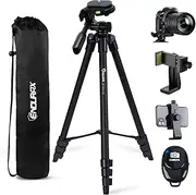 Endurax 152CM (60'') Camera Tripod Camera Stand for Canon Rebel Eos Nikon DSLR, Travel Tripods for Phone Tablet with Remote Black