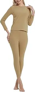 [Generic] Beer Briefs Men Womens Two-Piece Set Long Sleeve O Neck Blouse Thermal Underwear Soft and Warm Top and Pants Set Workout Bra Top