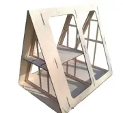 2 ROOM A-FRAME 1:12 SCALE Roombox w/Loft/Diorama/Cabin/A Frame/Unique Design