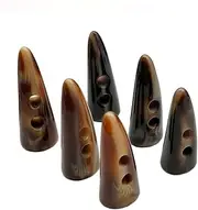 AKOAK 20 Pcs Resin Horn Button, 2 Hole Button Sewing Supplies, Used for Coat, Sweater, Shawl, Jacket Sewing Craft, DIY Clothing Accessories