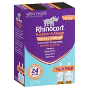 Rhinocort Hayfever & Allergy 64mcg Extra Strength Nasal Spray 2 X 120 Sprays (Twin Pack)