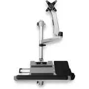 StarTech.com Wall Mount Workstation - Foldable Ergonomic Standing Desk - Height Adjustable 34" VESA Monitor