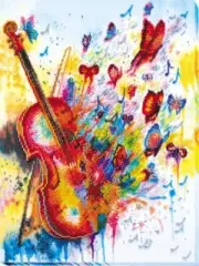 Bead embroidery kit Sparks of Sound needlework kit Art canvas beadwork pattern