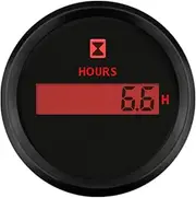 ELING Engine Digital Hour Meter Gauge 52mm(2") with Backlight 12V/24V for Tractors Limousine