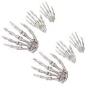 3 Pairs Halloween Skeleton Hands Scary Props Claw Ornament Baby
