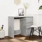 Computer Table With Storage Drawers Chipboard Writing Desk Workstation Furniture