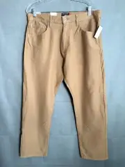 Dockers Mens Jean Cut Khaki Tan Straight Fit 33 Pants Coupe Droit