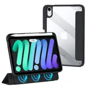 Catzon Transparent Magnetic Removable Cover For Apple iPad Ultra Slim Smart Case -Black