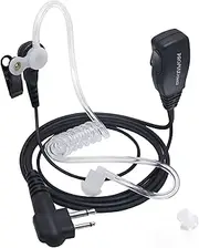 PROMAXPOWER Walkie Talkie Earpiece Compatible with Motorola 2 Pin, Covert Air Tube Headset with Big PTT Mic, Security Radio Earpiece for CP040 DP1400 GP68 GP88 GP300 CT150 Two Way Radio