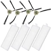 [ECSiNG] 4PCS Side Brushes & 4PCS Hepa Filter Compatible with Lefant M210 / M210B / M213 / M213S Robot Vacuum Cleaner Replacement Accessories