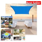Heavy Duty Rectangle Shade Sail in Blue 20' x 22', Breathable & Water Resistant