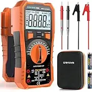 Crenova Digital Multimeter, TRMS Voltmeter Ammeter Auto Range 6000 Meter Ohmmeter, Voltage Capacity with Large LCD Display and Backlight Measure Temperature Resistance, for Automotive, Electricians