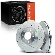 Drilled Brake Rotors for Ford Fusion Mazda 6 Lincoln Zephyr Mercury Milan Front (for: Mazda)