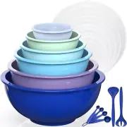 Umite Chef Mixing Bowls with Airtight Lids, 18 Piece Plastic Nesting Serving ...