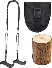 Pocket Chain Saw - Portable Folding Chainsaw with Handles, Compact Tree Cutter | Hand Pruning Tool for Outdoor Camping Hunting Hiking Mountaineering Branch Cutting Survival Gear Travel Use