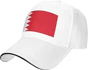 [SSIULUS] Bahraini Flag Casquette Cap Hats,Trucker,Baseball Cap with Snapback,Perfect for Summer,Golf