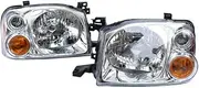 Pair Front Lamps Head Lights Fit For Nissan Navara UTE D22 10/2001-2005