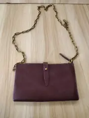 Madewell Leather The Transport Accordion Chain Strap Crossbody Purse Bag