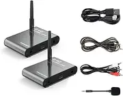 SENECESLI 2.4Ghz Wireless Audio Transmitter Receiver for TV, Wireless Transmitter Receiver Kit for Subwoofer Powered Speaker Stereo