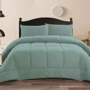 Ramesses Mirco Flannel Comforter Set Printing/Solid-Aqua