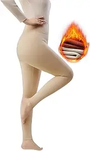 [LUJBERA] Fleece Lined Leggings Women High Waisted Warm Leggings Tummy Control Thick Leggings Winter Slimming Seamless