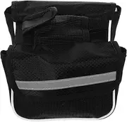 PENIKOKO Bike Bag Bicycle Bags Colorful Front Seat Frame Storage Bicycle Saddle Bags Bike Saddle Bag Full Crossbar Pouch Multifunctional Bicycle Bag Cycling Black Polyester