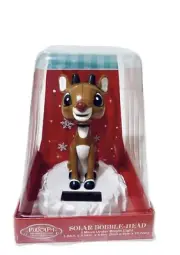 Rudolph the Red-Nosed Reindeer Solar Bobble Head 5” TALL - NEW