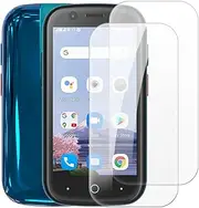 2 Pack Tempered Glass Screen Protector Set Compatible with Unihertz Jelly 2E Mini, HD Clear, Anti-Scratch, Bubble-Free, Easy Installation