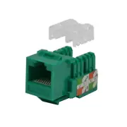 100 pack lot Keystone Jack Cat6 Green Network Ethernet 110 Punchdown 8P8C