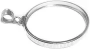 Flintski Jewelry 1 oz American Silver Eagle Dollar Coin Bezel Pendant Sterling Silver Coin Edge 1986-2023 40.6mm x 3.05mm