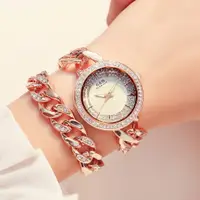 在飛比找蝦皮商城精選優惠-時尚水鑽女士腕錶歐美雙圈手鍊石英腕錶現貨禮物時尚休閒