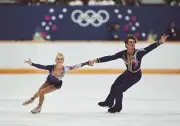 Jill Watson and Peter Oppergard USA competing in the Mixed Pairs F- Old Photo