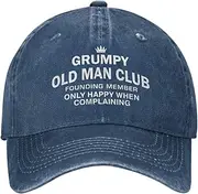 [Sefgaen] Grumpys Old Man Club Hat for Men Baseball Cap Cute Hats