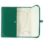 Velvet Jewelry Set Box Ring Earring Big Necklace Storage Case (Green)