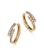 Bloomingdale's Fine Collection 14K Yellow Gold Diamond Huggie Hoop Earrings, 1.00 tcw