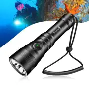 SD1500 Dive Light 1500 Lumens Rechargeable Scuba Diving Flashlight 3 Modes Wa...