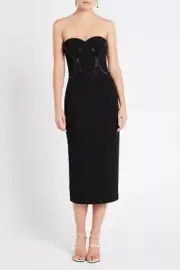 NWT RRP $690 Sass & Bide INFRA RED Strapless Dress Size 36 6 Free Post