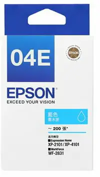 在飛比找樂天市場購物網優惠-【Ｅ平台】 EPSON㊣原廠墨水匣C13T04E250 藍色