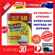 Drawstring Bin Liners, Super Strong Kitchen Tidy Bags,Fits 35L Bins,Pack50-Au
