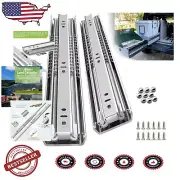 22 Inch Full Extension Drawer Slides with Zinc Plated Finish & Detachable Design