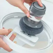 Kitchen Soap Dispensing Palm Brush Cleaning Brush With HOT Detergent Tool F0N7