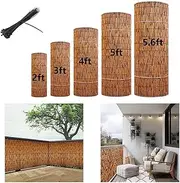 Balcony Bamboo Screening Fence Rolls,Natural Reed Fencing Rolls for Garden Yard Decoration,Decorative Bamboo Fencing Panel,Hand-Woven