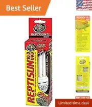 Mini 13W Fluorescent UVB Lamp with Quartz Glass - Ideal for Basking Reptiles