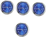 4pcs Car Clock Truck Small Clock Blue Metal