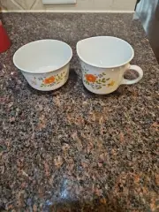 Vintage Corelle Corning Wildflower Open Sugar Bowl And Creamer Set