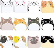 Cute Cat Sticky Notes, 24 Pads 720 Sheets Kawaii Cartoon Sticky Notes, Cat Shape Self-Stick Memo Pads, Fun Sticky Notepads, Animal Page Markers Flags