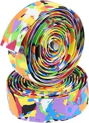 Camo Bike Bar Tape Handlebar Wrap Eva Road Bike Handlebar Tape Enhanced Friction Shock Absorption for Touring Easy Install Kit 2 Bar Plugs 2 Belts