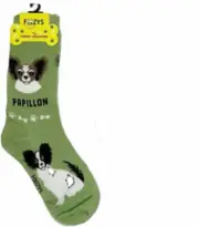 Foozys Papillon Green Unisex Socks Size 4 through 10 1 Pair