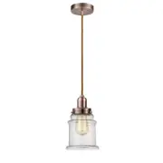 Innovations W Canton Mini Pendant, AC Seedy/Bell/Copper - 100AC-10CR-0H-AC-G184